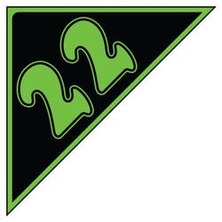 Option – Window Sticker - Auto Angles - Green & Black - 2022 - Qty. 12