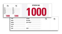 Option – Vehicle Stock Number - VSN-1 - 1000-1999, Qty. 1000