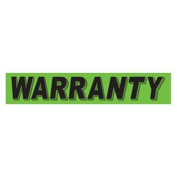 Option – Flourescent Green & Black Slogan - Warranty - Qty. 12