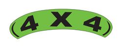 Option – Arch Slogan Window Sticker - 4 X 4 - Fluorescent Green & Black - Qty. 12