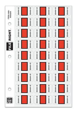Color-Code Auto-Make NISSAN, Ring Book, Pkg. of 270 labels
