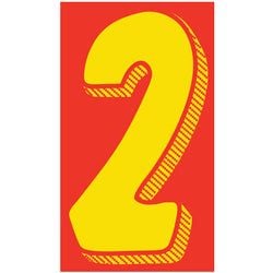 Window Sticker - 11 1/2" Yellow/Red #2 - Qty. 12