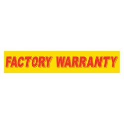 Yellow & Red Slogan -Factory Warranty - Qty. 12