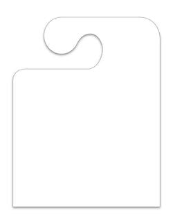 J-Hook Hang Tags - Blank - Large, White - Qty. 50