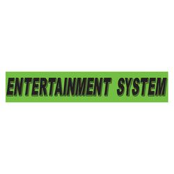 Option – Flourescent Green & Black Slogan - Entertainment System - Qty. 12
