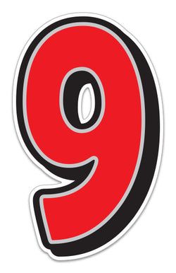Option – Giant Magnetic Number - Red with Gray Border - 9 - Qty. 1