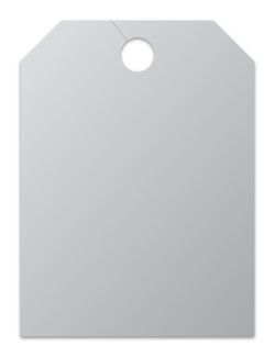 Option – Hang Tags - Blank - Large, Silver - Qty. 50