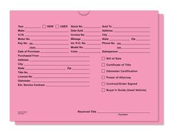 Option – Vehicle Deal Jackets, Printed - DSA-546-PINK - Box of 500