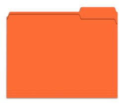 Option – 3 Tab File Folder - Orange - Qty. 100 per Box