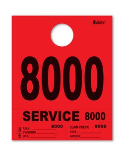 4 Part Heavy Brite Disp. No. - HB4P-8 - Red - 8000-8999