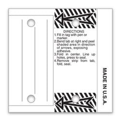 Multi Use Key Tag - WHITE #204 - 250 Per Box With Rings