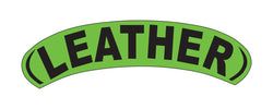 Option – Arch Slogan Window Sticker - Leather - Fluorescent Green & Black - Qty. 12