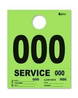 4 Part Heavy Brite Disp. No. - HB4P-0 - Lime Green - 000-999