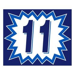 Window Sticker - Blasts - Blue & White - 2011 - Qty. 12