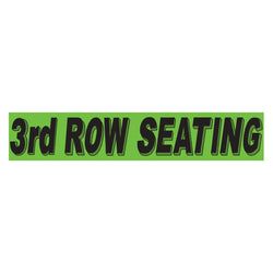 Option – Flourescent Green & Black Slogan - 3rd Row Seating - Qty. 12