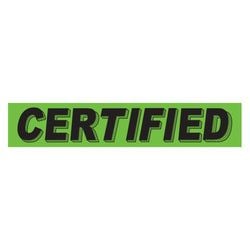 Flourescent Green & Black Slogan - Certified - Qty. 12