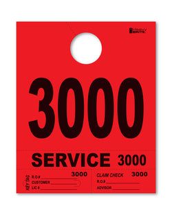 4 Part Heavy Brite Disp. No. - HB4P-3 - Red - 3000-3999
