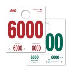 White 4 Digit Dispatch Number - 4DN-6 - Series 6000-6999