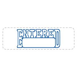 Option – Self Inking Stamp - ENTERED - Blue Ink, 1/2" x 1 5/8" - Qty. 1