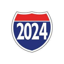 Option – Window Sticker - Interstate Shield - 2024 - Qty. 12
