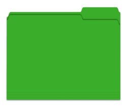 Option – 3 Tab File Folder - Green - Qty. 100 per Box