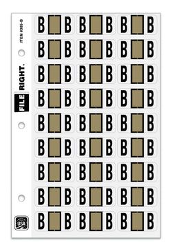 Option – Color-Code Alphabet Letter B, Ring Book, Pkg. of 270 Labels