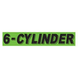 Option – Flourescent Green & Black Slogan - 6-Cylinder - Qty. 12