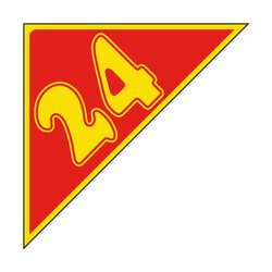Option – Window Sticker - Auto Angles - Yellow & Red - 2024 - Qty. 12
