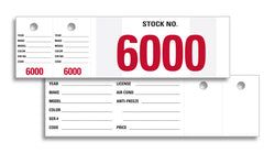 Option – Vehicle Stock Number - VSN-6 - 6000-6999, Qty. 1000