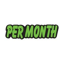 Green & Black Die Cut Slogan - Per Month - Qty. 12