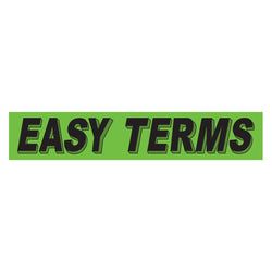 Option – Flourescent Green & Black Slogan - Easy Terms - Qty. 12