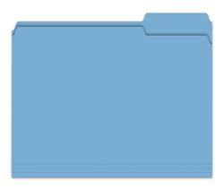 Option – 3 Tab File Folder - Blue - Qty. 100 per Box