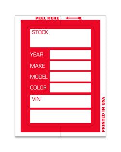 Option – Kleer-Bak Stock Sticker - RED #400 - 100 per pack