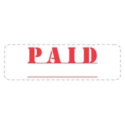 Self Inking Stamp - PAID - Red Ink, 1/2" x 1 5/8" - Qty. 1