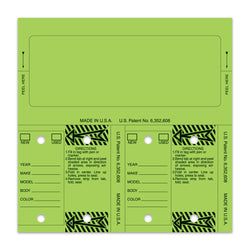 Control-Tags - #226 - Qty. 125 Per Box With Rings - Lime Blank