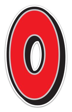 Option – Giant Magnetic Number - Red with Gray Border - 0 - Qty. 1