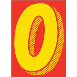 Window Sticker - 7 1/2" Yellow-Red  #0 - Qty. 12
