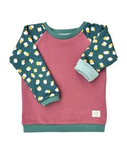 Altrosa Petrol mit Muster