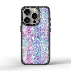 Elite MagSafe Compatible Pastel Purple-Blue Glitter Case