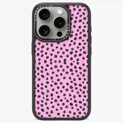 Elite MagSafe Compatible Glitter Polka Pink Phone Case