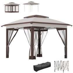 Beige and Dark Brown