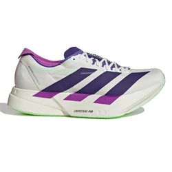 Mens adidas Adizero Adios Pro 4-Core White / Collegiate Purple / Lime Burst