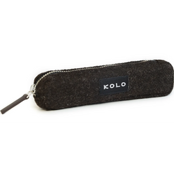 Mini Pen Case – Solid Black Tweed