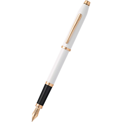 Pearlescent White Rose Gold Trim