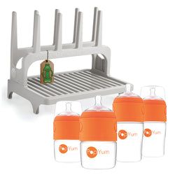 Gray Rack & Orange Bottle Set