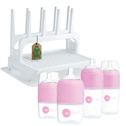 Includes – Bundle and Save! White Rack w/ Matt & Pink Bottle Set