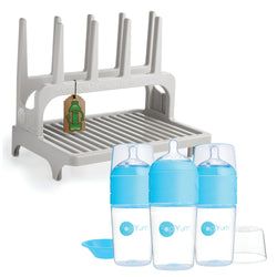Includes – Bundle and Save! Gray Rack & Blue 9oz 3-Pack