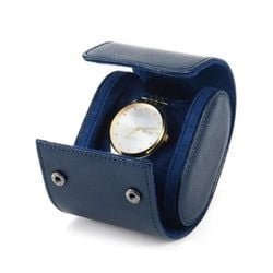 Leather Case Single Slot – Navy-Blue Leather