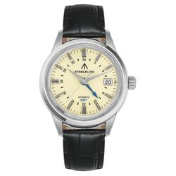 SF791 – Cream - Black Leather