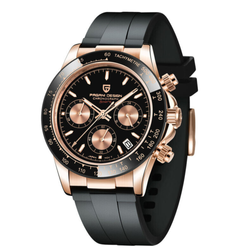 Dial Color / Band – Rose Gold - Black Rubber